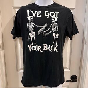 I’ve Got Your Back Skeleton Halloween T-Shirt Size Medium